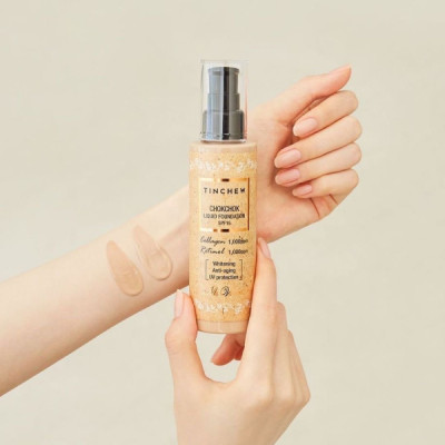 Увлажняющая тональная основа с коллагеном и ретинолом Tinchew Chokchok Liquid Foundation SPF15