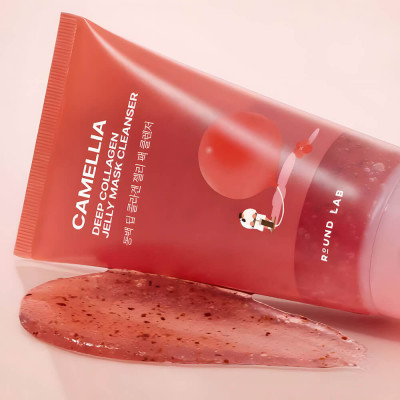 Гель-маска для очищения кожи c камелией Round Lab Camellia Deep Collagen Jelly Mask Cleanser 150 мл