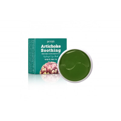 Противоотёчные гидрогелевые патчи с артишоком Petitfee Artichoke Soothing Eye Patch 60 шт