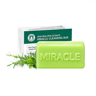 Очищающее мыло для проблемной кожи с кислотами от Some By Mi AHA-BHA-PHA 30 Days Miracle Cleansing Bar 106 гр