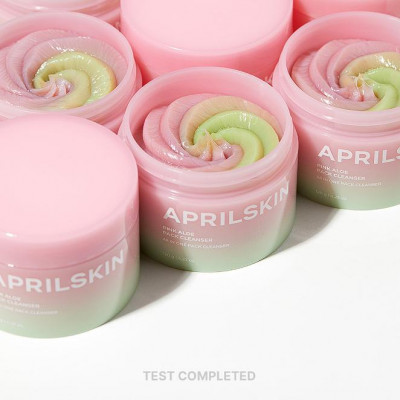 APRILSKIN Двухфазное средство: очищающий бальзам и пенка c розовым алоэ Pink Aloe Pack Cleanser 120 гр