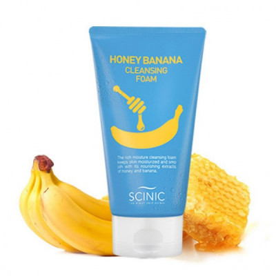 Питательная пенка для умывания с медом и бананом Scinic Honey Banana Cleansing Foam 150 мл