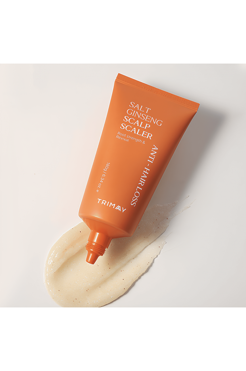 Солевой скраб для кожи головы против выпадения волос с женьшенем TRIMAY Salt Ginseng Anti-Hair Loss Scalp Scaler 180 ml