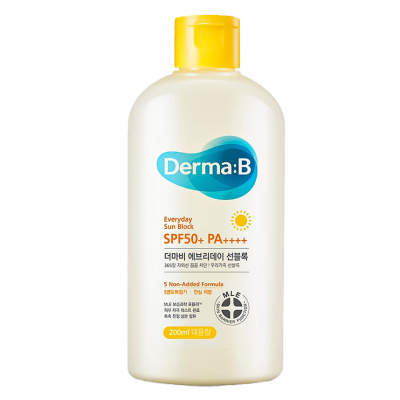 Ламеллярный солнцезащитный лосьон для лица и тела Derma:B Sun Block SPF 50+ PA++++ 200 мл