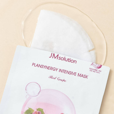 Укрепляющая тканевая маска с красным виноградом JMsolution Plansynergy Intensive Mask Red Grape