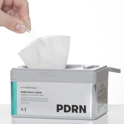 Набор тканевых масок для сияния кожи лица с ПДРН VT Cosmetics PDRN Daily Mask 30 шт