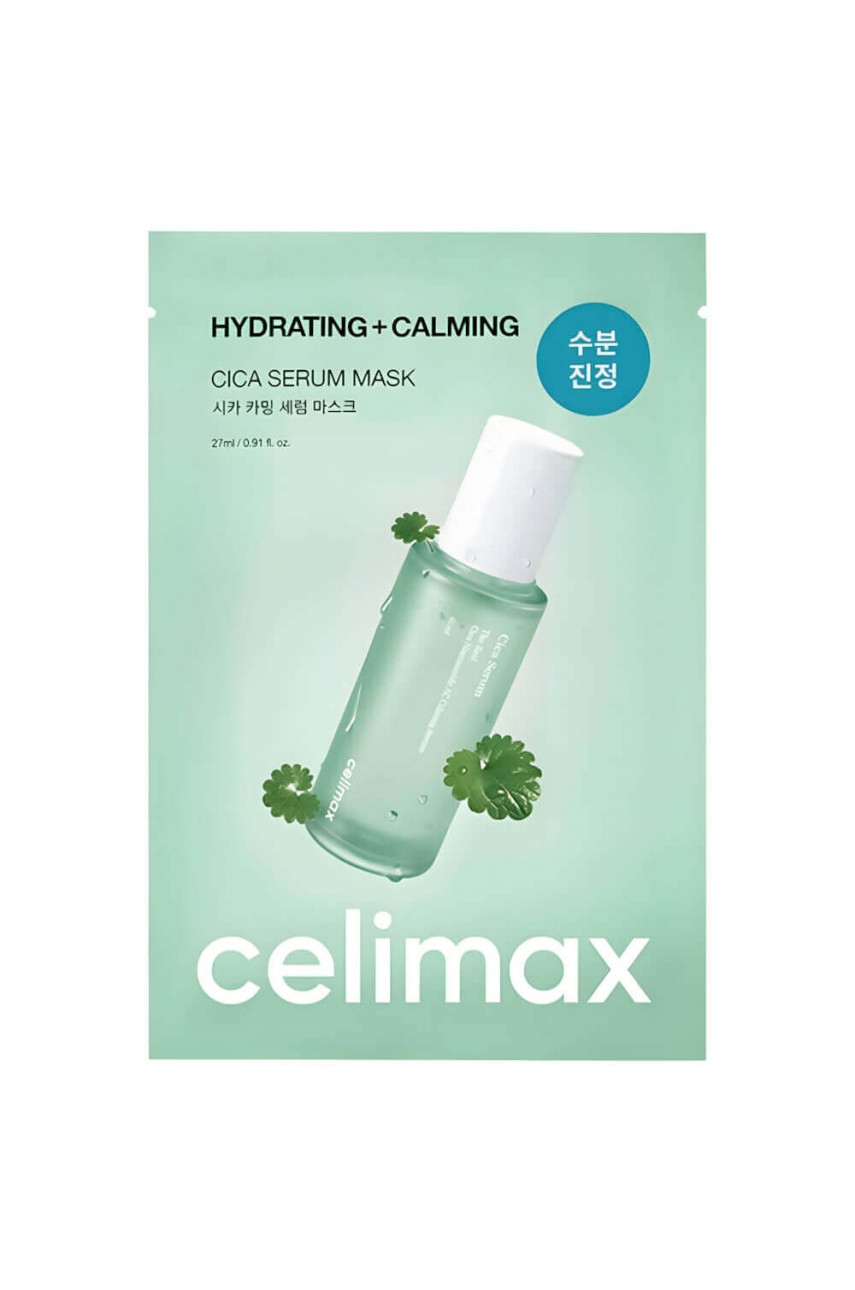 Успокаивающая маска с экстрактом центеллы Celimax Hydrating+Calming Cica Serum Mask