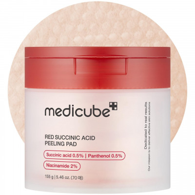 Отшелушивающие пэды с кислотами Medicube Red Succinic Acid Peeling Pad 70 шт